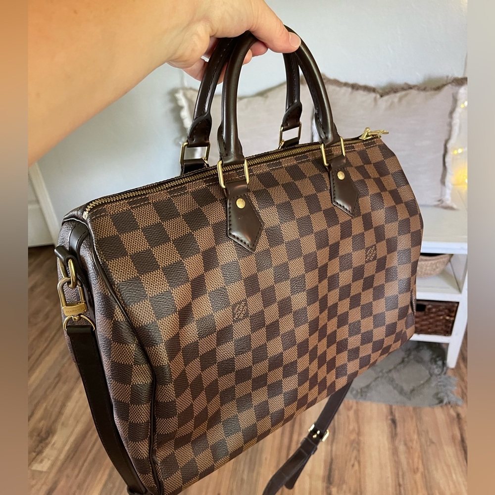 Louis Vuitton Speedy 35 Bandouliere Damier Ebene